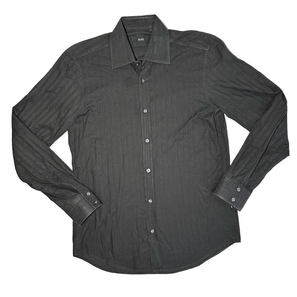 Hugo Boss Men's Black Long Sleeve Dress Shirt Size Medium